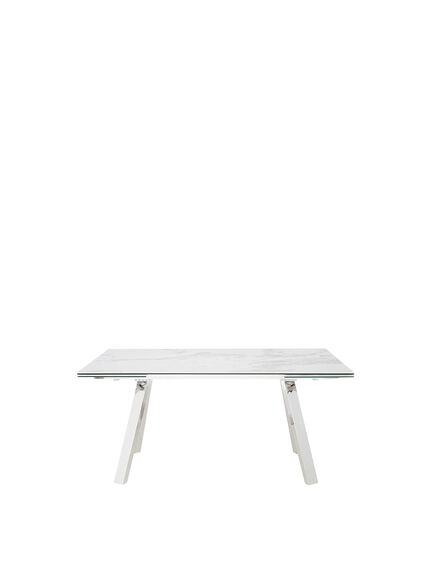 Ginostra Extending Dining Table, White Marble