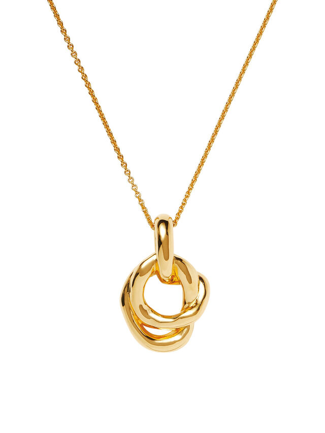 Molten Twisted Double Pendant Necklace