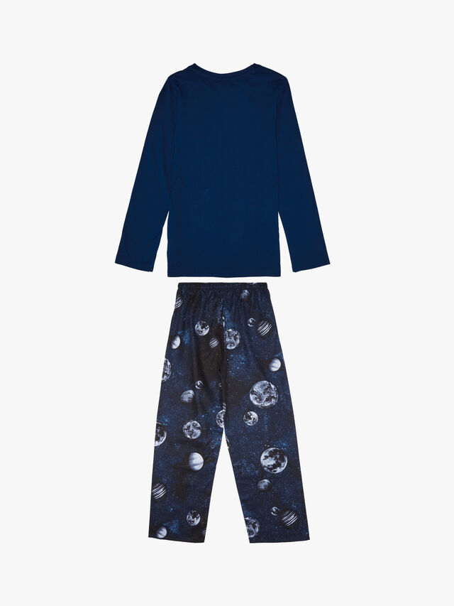 T-Shirt and Moon Print Bottoms Pyjama Set