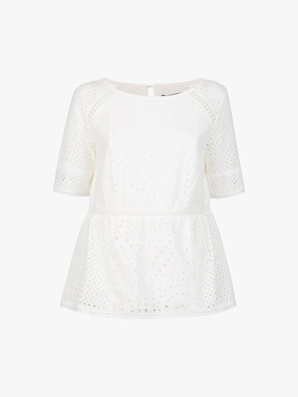 Short Sleeve Broderie Anglaise Top