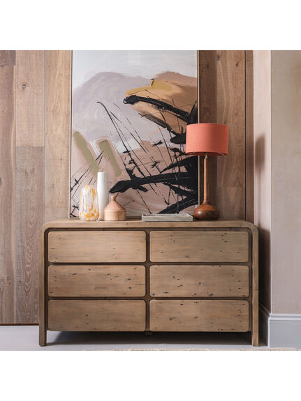 Tosca Reclaimed Wood 6 Drawer Wide Dresser