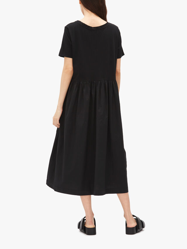 Jersey Cotton Short Sleeve Midi Dress