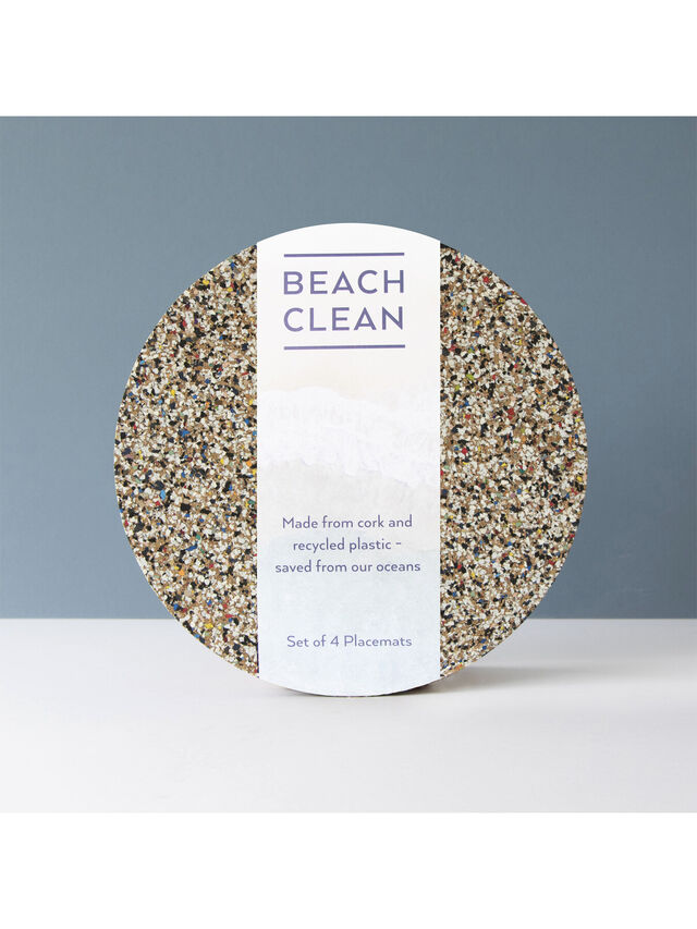 Beach Clean Round Placemat Set of 4