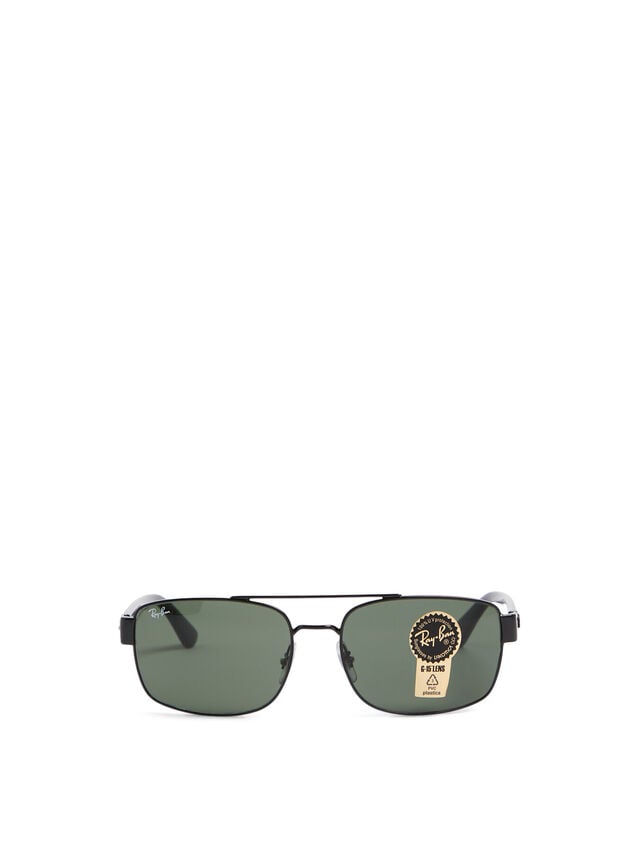 Metal Double Bridge Square Sunglasses