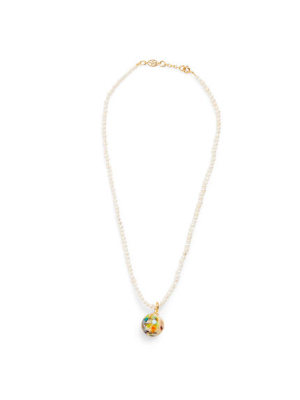 Zero waste Orbit Pendant pearl Necklace