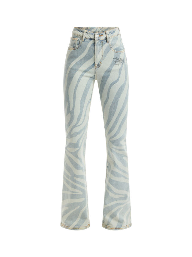 Flaming Tiger Flared Jeans