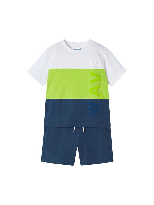 stripe tee and shorts set