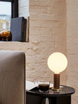 Walnut Knuckle Table Lamp with Sphere IV Bulb