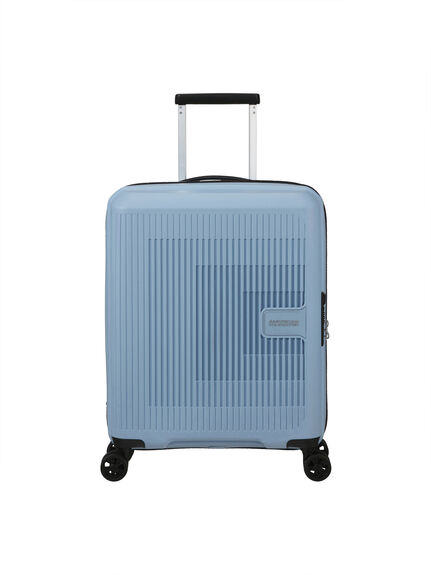 American Tourister Aerostep Spinner 55cm Small Expandable Suitcase, Soho Grey