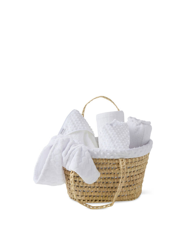 Dimple Gift Basket in White