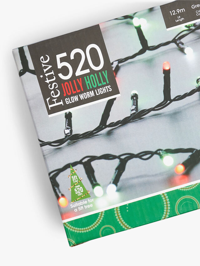 520 Jolly Holly Glow-Worm lights