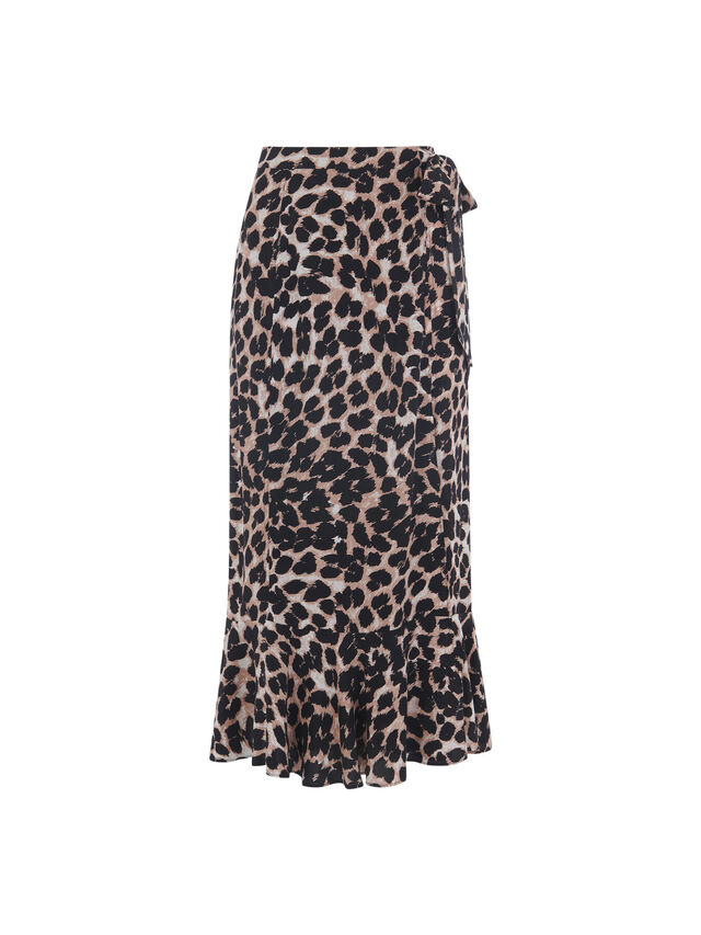 Leopard Spot Wrap Skirt