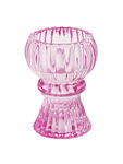 Small Glass Candle Holder Pink