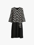 Nelena Mono Stripe Mix Dress