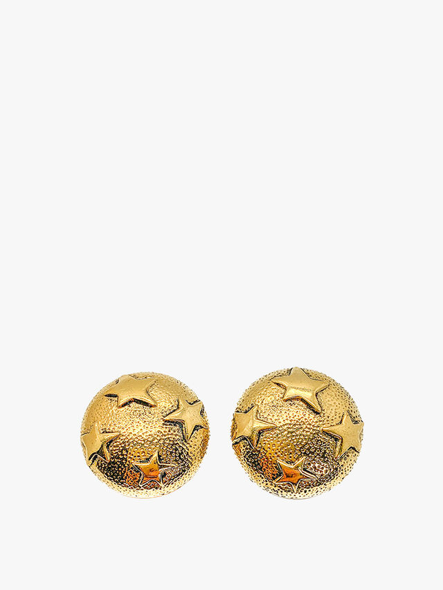 Vintage Valentino Gold Star Earrings