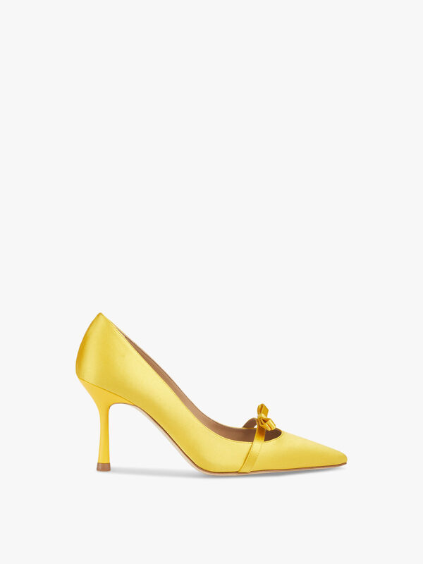 Viola Yellow Satin Bow Front Courts