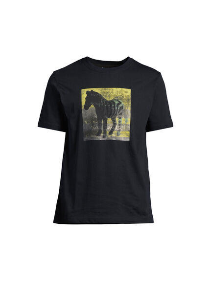 Zebra Square Print Cotton T-Shirt