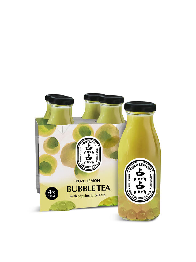 Yuzu Lemon Bubble Tea Pack 4x250ml
