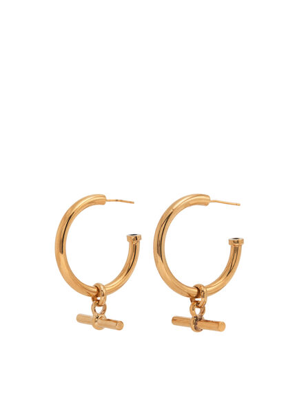 Giant Gold T-Bar Earrings