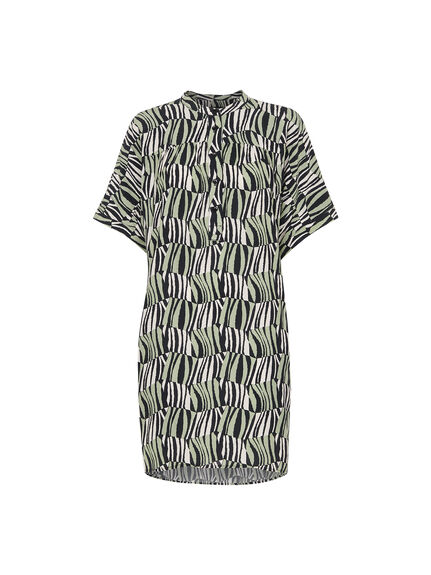 Checkerboard Tiger Print Dress