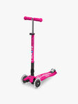 Pink Maxi Deluxe LED Foldable Scooter