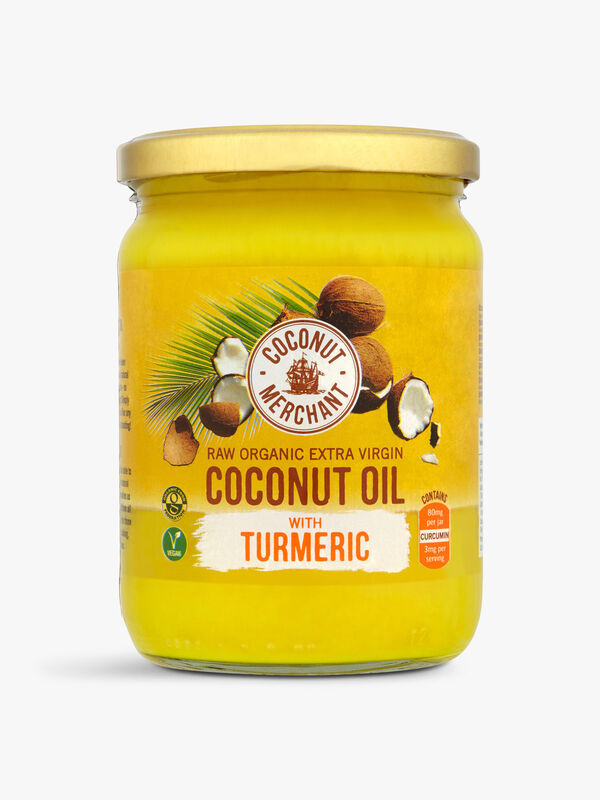 Organic Raw Extra Virgin Coconut Oil Turmeric 500ml