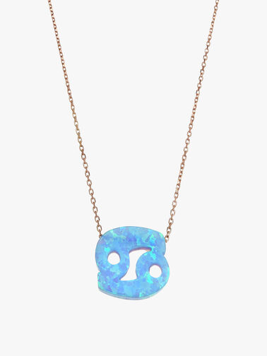Cancer Opal Zodiac Necklace