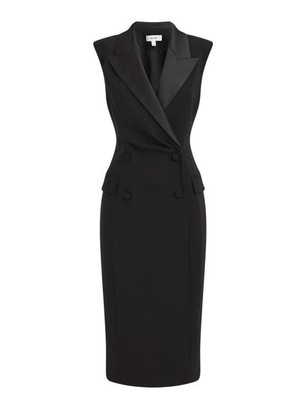 Amari Fitted Double Breasted Midi Dress