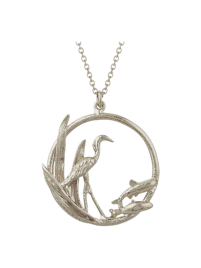 The Heron and the Fish Loop Necklace