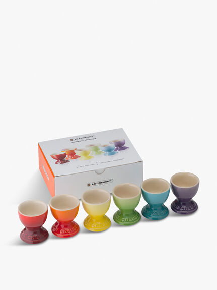 Stoneware Rainbow Set of 6 Egg Cups