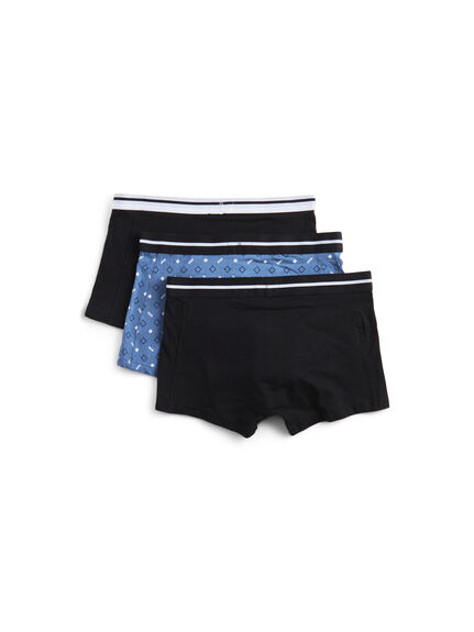 Three-Pack Of Stretch-Cotton Trunks With Logo Waistbands