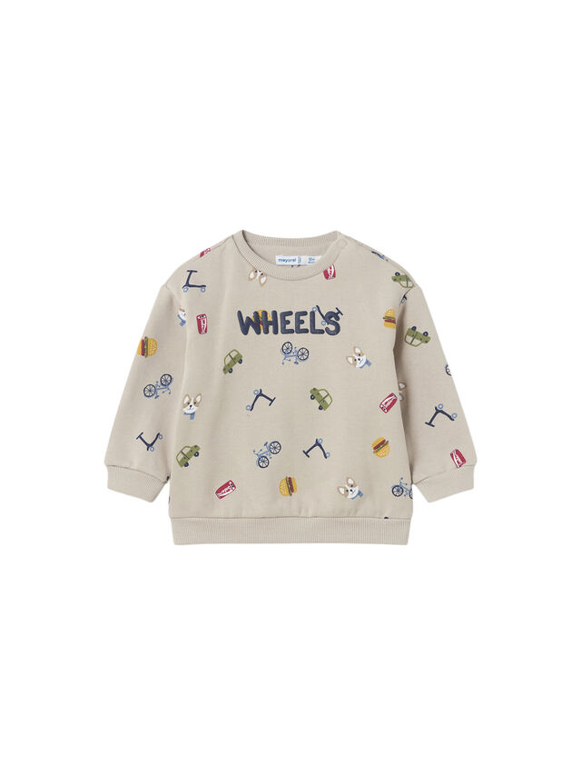 Printed WheeLong Sleeve Sweater