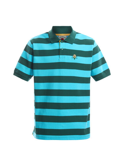 Stripe Pique Polo T-Shirt
