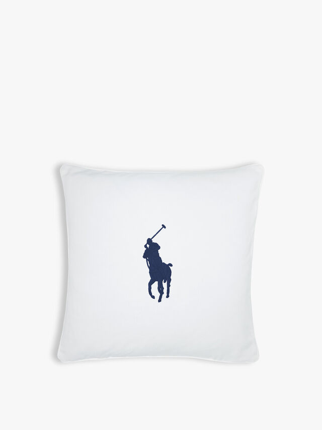 RL Pony White/Navy Cushion Cover 45x45