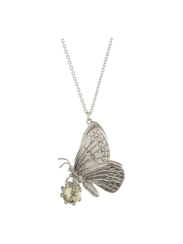 Green Amethsyt Butterfly Necklace