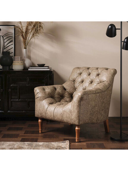 Forman Brown Leather Armchair