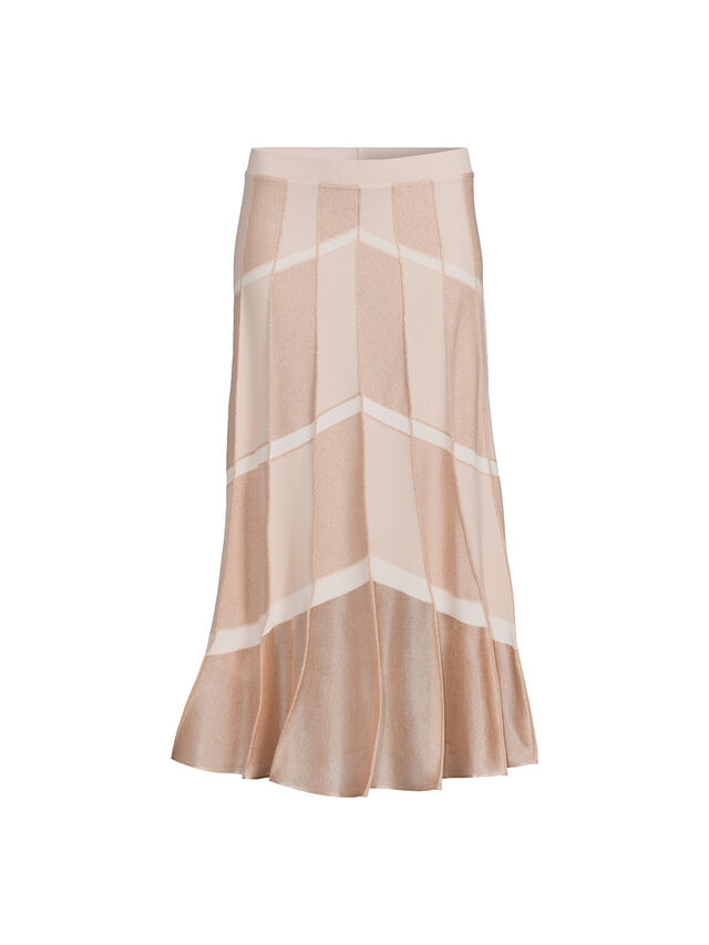 Geometric Knitted Midi Skirt