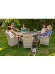 Aruba Round Stacking Dining Set with Table and 6 Chairs