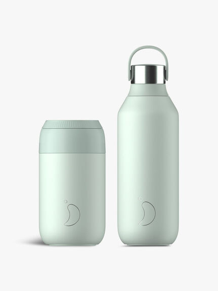 Chilly's Bottles Series 2 Lichen Green Water Bottle and Coffee Cup
