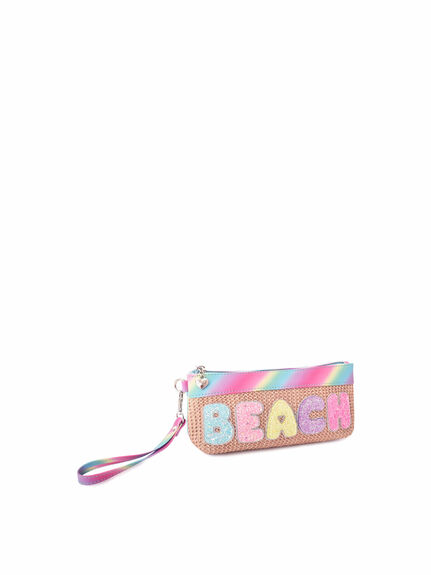 Beach Straw Pencil Case Wristlet