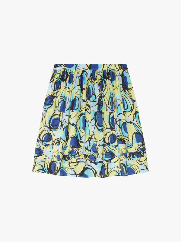 Bubble Print Satin Skirt