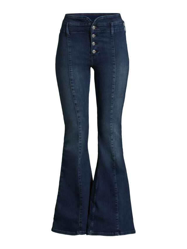 After Dark Mid Rise Flare Jeans