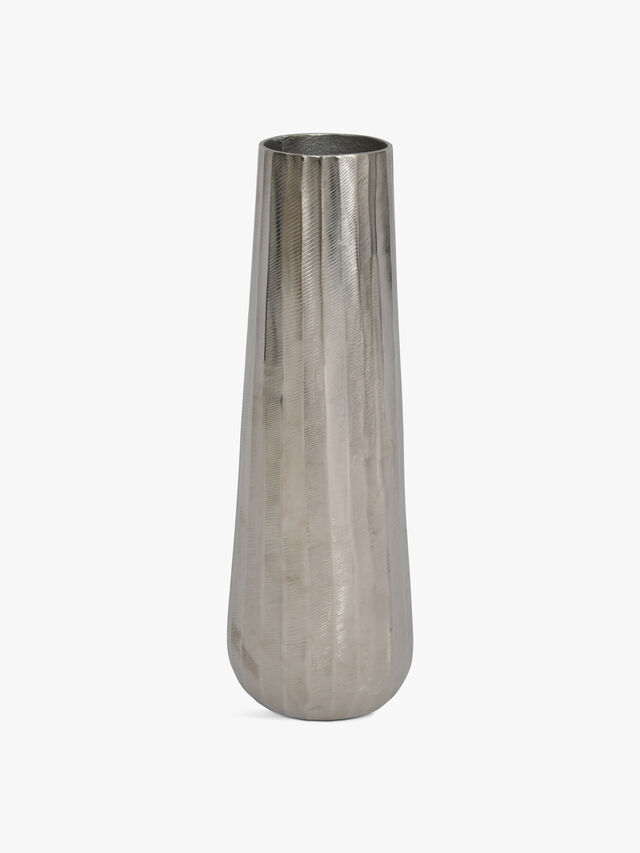 Iconic Ripples Silver Aluminium Tapered Vase
