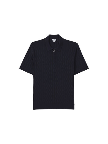 Ubud Half-Zip Textured Polo T-Shirt