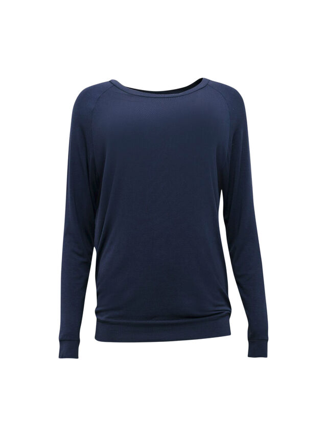 Cosmo Navy Knit Slouch Top