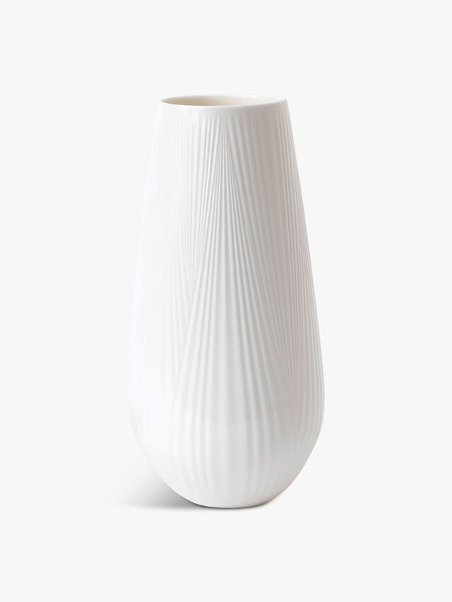 White Folia Tall Vase
