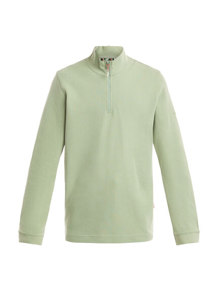 Forncet Long Sleeve Zip Waffle Polo