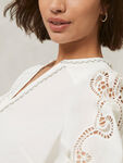 White Broderie Cotton Blouse