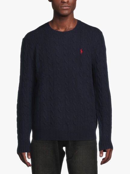 Wool Cashmere Blend Cable Knit