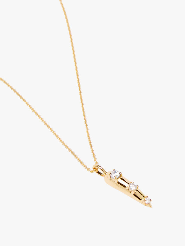 Small Claw Pendant With White Cz